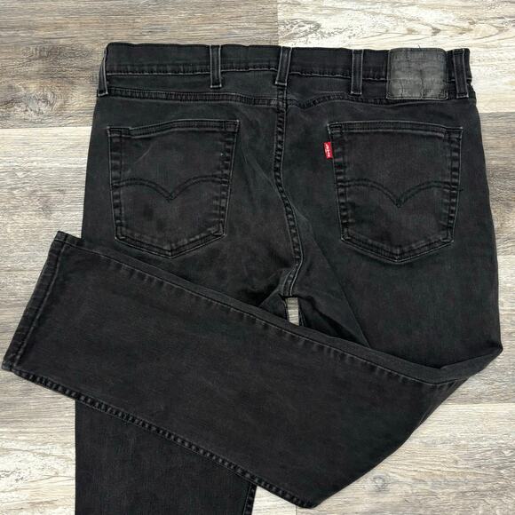 Levis 511 Red Tab Dark Wash Black Mens‎ 37x29 5 Pocket Slim Fit Denim Jeans EUC - Picture 1 of 12